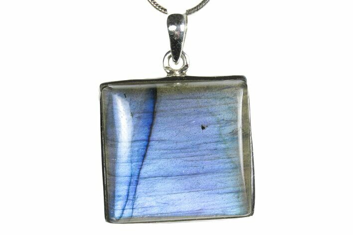 Brilliant Blue Labradorite Pendant with Chain #353879